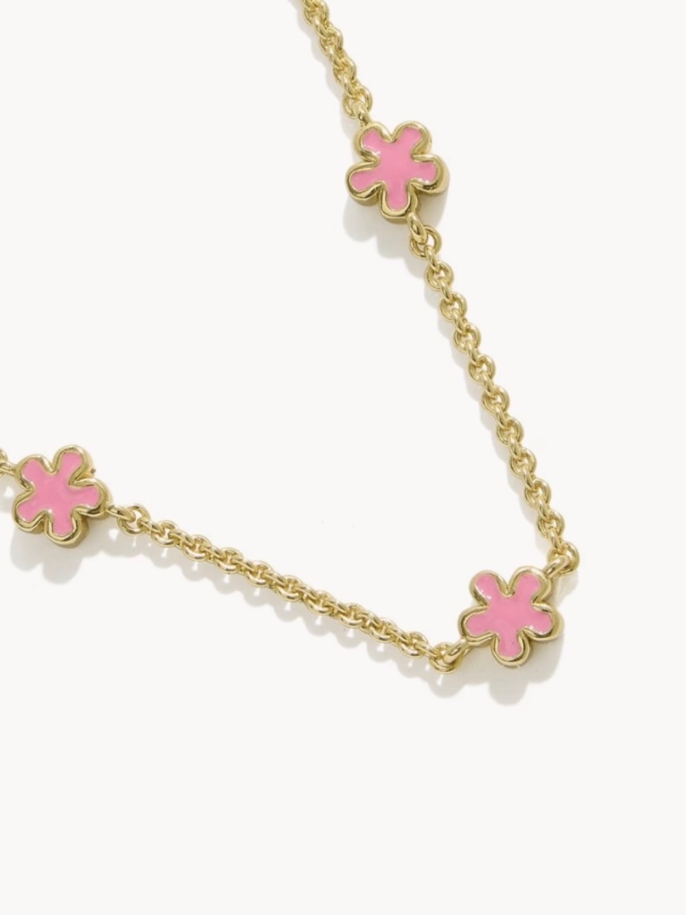 Kendra Scott Jane Gold Strand Necklace in Dark Pink Enamel - Picture 2 of 4